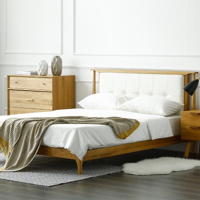 北欧实木双人床创意设计师床1.5m1.8米橡木现代简约卧室家具