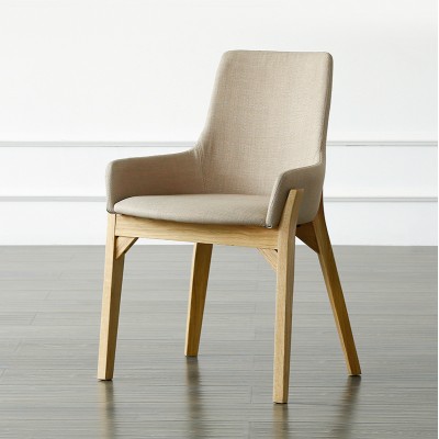 北欧实木椅 日式小户型餐椅布艺时尚简约咖啡椅 设计师餐椅SOLO椅