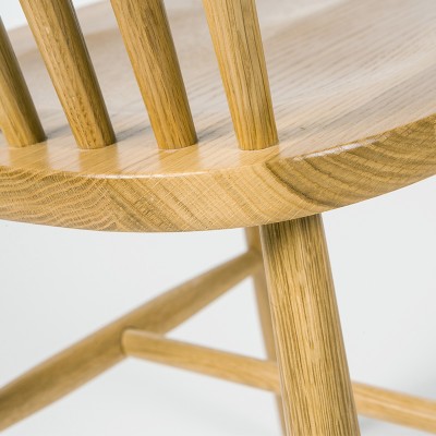 物也温莎椅实木靠背现代北欧家用桌椅组合休闲咖啡厅简约餐椅