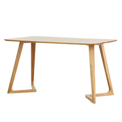 物也北欧实木餐桌简约长方形小户型日式橡木现代家用桌椅组合