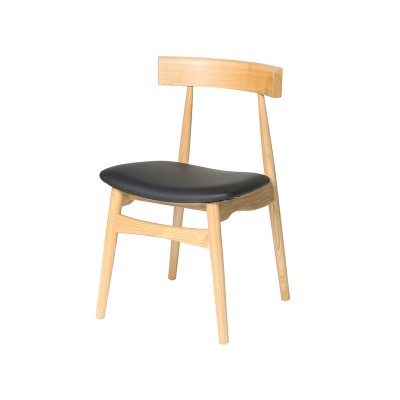 北欧实木椅子现代简约餐椅白橡木背靠椅咖啡厅桌椅实木书桌椅