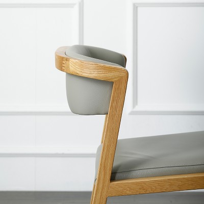 东京椅 日式现代简约休闲咖啡厅奶茶店靠背设计师餐椅 北欧实木椅