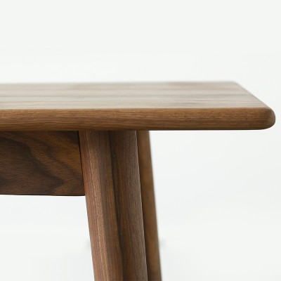 北欧餐桌黑胡桃橡木小户型日式表情风格家具长方形实木餐桌椅组合