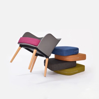 Nimo尼摩 北欧时尚休闲椅子简约沙发椅家居椅木脚靠背软坐垫椅子