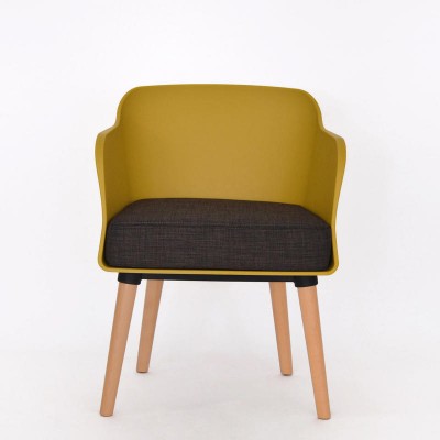 Nimo尼摩 北欧时尚休闲椅子简约沙发椅家居椅木脚靠背软坐垫椅子