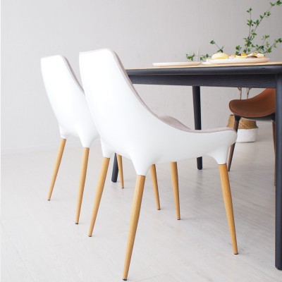 Nimo尼摩 欧式实木餐椅简约休闲椅咖啡厅桌椅创意椅会议室洽谈椅