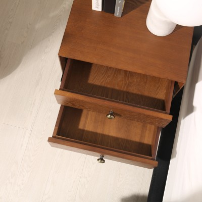 Nimo尼摩 北欧英伦抽屉床头柜设计师家具实木创意床头柜带储物