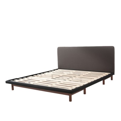 Nimo尼摩 北欧床双人实木床1.5米靠背布艺床1.8米欧式简约软包床