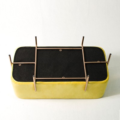 Nimo尼摩 北欧植绒沙发凳欧式凳子简约沙发脚踏垫组合客厅软包凳