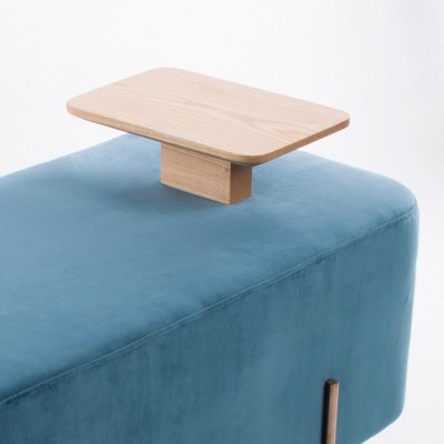 Nimo尼摩 北欧植绒沙发凳欧式凳子简约沙发脚踏垫组合客厅软包凳