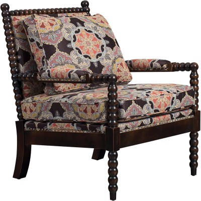 Firenze美式古典实木沙发椅软包布艺可拆洗扶手椅子书椅