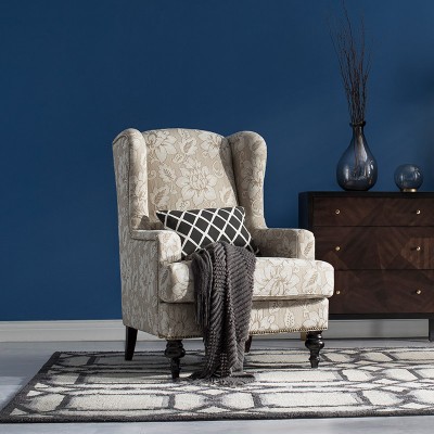 Firenze美式复古沙发椅布艺可拆洗小户型客厅卧室休闲椅
