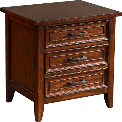 Payne美式复古小床头柜卧室实木床头桌子简约储物床边柜