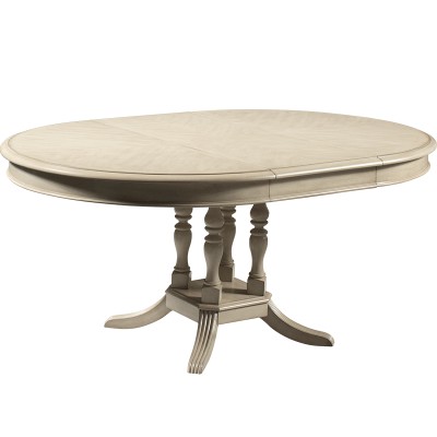 Taylor美式实木餐桌椅组合家用一桌六椅伸缩饭桌仿古餐台