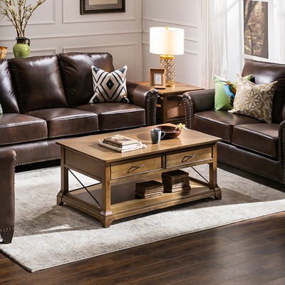 Taylor美式复古实木沙发茶几简约长方形客厅小桌子小户型