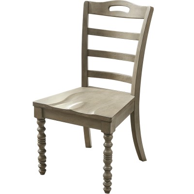 Trunk美式乡村餐椅小户型复古方椅家用实木做旧靠背凳子