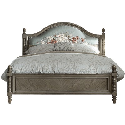  Trunk美式实木1.5米双人大床新古典公主1米8主卧床做旧