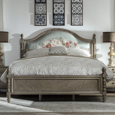 Trunk美式乡村实木床软包1.8米双人大床储物复古主卧婚床