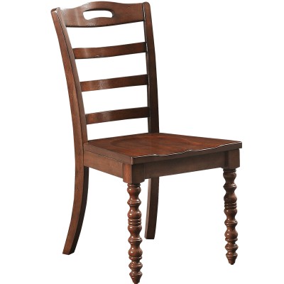 Trunk新古典餐椅小户型复古方椅子家用实木书椅做旧木椅