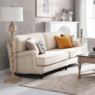 Leisure美式小户型可拆洗布艺软沙发组合L型家用客厅整装