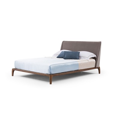 利亚斯北欧实木床白蜡木实木双人床1.8米设计师1.5米婚床布艺床