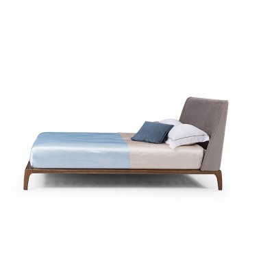 利亚斯北欧实木床白蜡木实木双人床1.8米设计师1.5米婚床布艺床