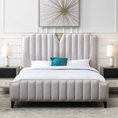 NAPA美式软包布艺床1.8m1.5双人后现代轻奢简约卧室婚床