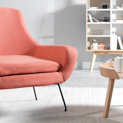 muno北欧风格单人布艺椅子沙发现代简约客厅卧室阳台小户型家具