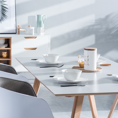 muno北欧风格实木餐桌椅组合家用小户型家具现代简约休闲桌子
