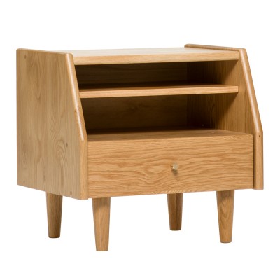 Wuye北欧实木床头柜简约现代小户型卧室床边柜子橡木储物收纳柜
