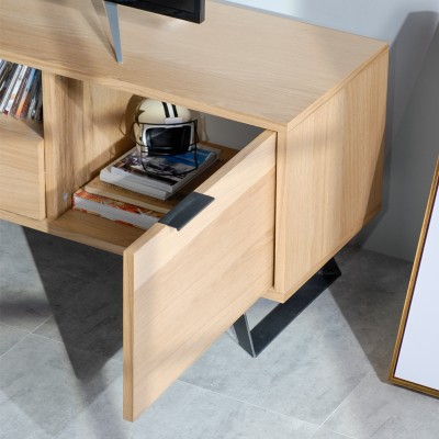 Wuye北欧电视柜茶几组合小户型客厅家具简易美式实木电视机柜子