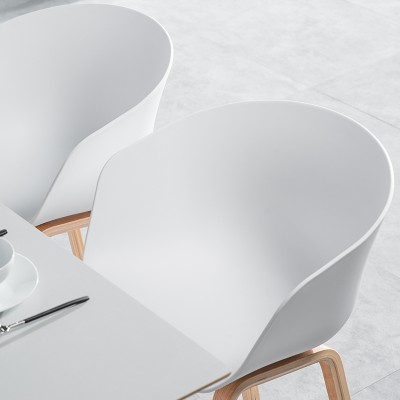 muno北欧椅子化妆靠背餐椅现代简约家用实木咖啡餐厅办公书桌椅