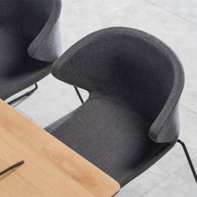 muno北欧风网红椅子家用现代简约靠背软包餐椅休闲电脑书桌凳子