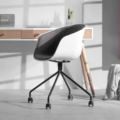 muno北欧办公椅现代简约个性创意设计师餐椅电脑办公洽谈转椅子