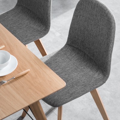 muno北欧风椅子成人靠背实木餐椅现代简约休闲软包家用书桌凳子