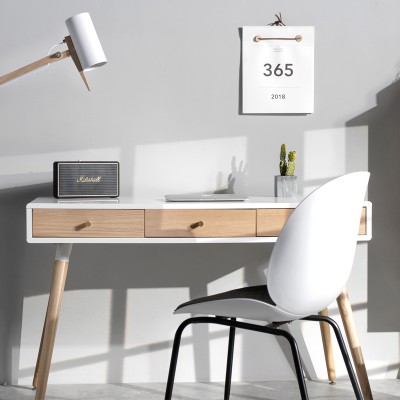Wuye北欧书桌椅子组合实木写字台小户型现代简约卧室橡木电脑桌