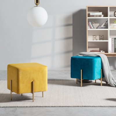 muno北欧布艺沙发脚凳现代简约家用换鞋凳客厅时尚创意小矮凳子