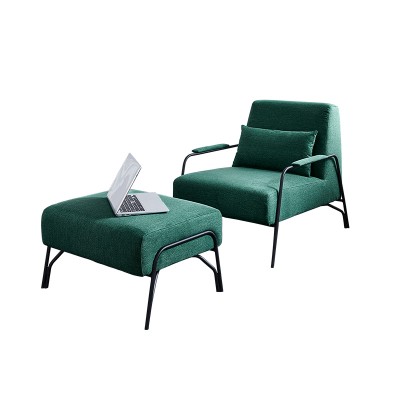 北欧简约现代布艺单人沙发椅书房客厅卧室小户型休闲椅咖啡厅接待