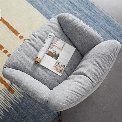 设计师单人沙发椅书房客厅家用北欧现代简约单椅布艺沙发椅子