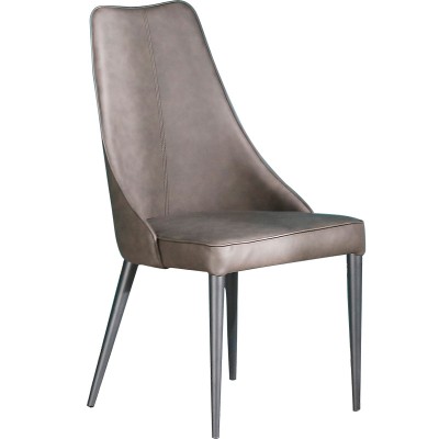 意大利餐椅北欧椅子小户型现代简约家用单椅不锈钢脚休闲设计师款
