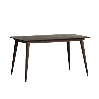 北欧餐桌椅组合黑胡桃木色实木表情家用小户型轻奢意式极简约家具