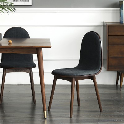 物也北欧实木椅简约成人咖啡家用书桌椅组合创意靠背餐椅