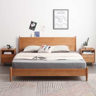 「悦见樱桃木床」北欧日式实木家具1.5主卧现代简约1.8米双人床