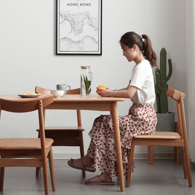 「德纳斯樱桃木餐桌」北欧实木风格饭桌日式原木小户型餐桌椅组合